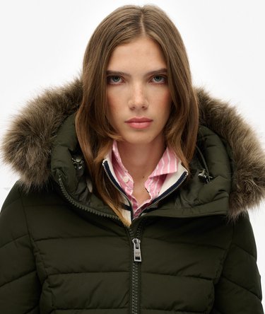 Fuji Faux Fur Hood Mid Length Image 4