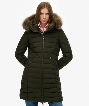 Fuji Faux Fur Hood Mid Length Image 7