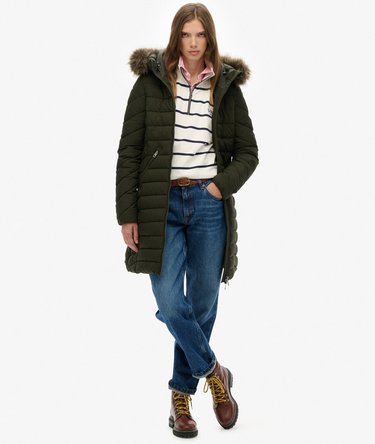 Fuji Faux Fur Hood Mid Length Image 3