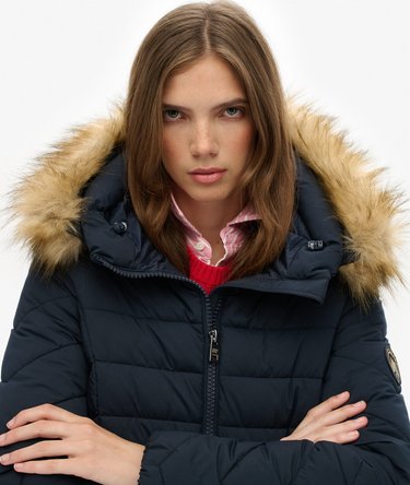Fuji Faux Fur Hood Mid Length Image 4