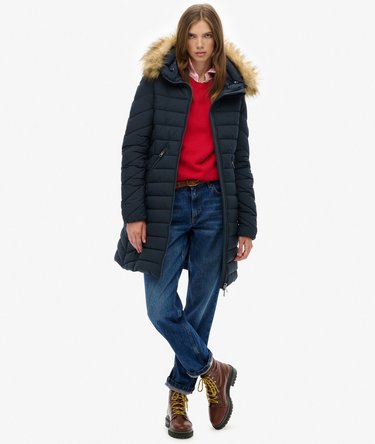 Fuji Faux Fur Hood Mid Length Image 3