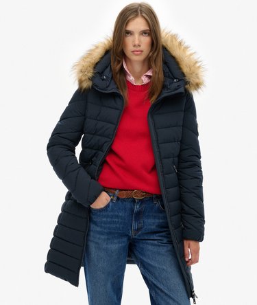 Fuji Faux Fur Hood Mid Length Image 1