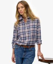 Kariertes Hemd aus Flanell im Boyfriend-Stil