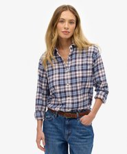 Kariertes Hemd aus Flanell im Boyfriend-Stil