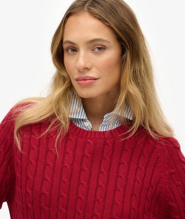 Slouchy Cable Knit Jumper Image 4