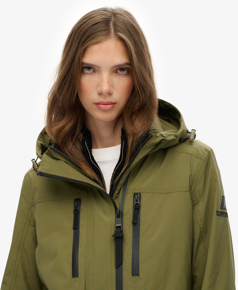 新品　BRIEFING WS WR KNIT PARKA S womens Hooded Longline Shell Parka in KHAKI GREEN | Superdry US