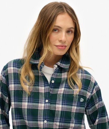 Kariertes Hemd aus Flanell im Boyfriend-Stil Image 4