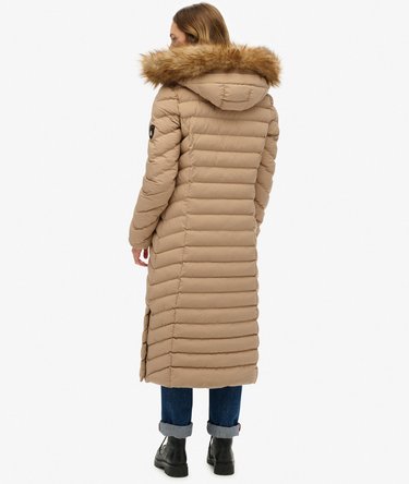 Fuji Faux Fur Hooded Longline Image 7
