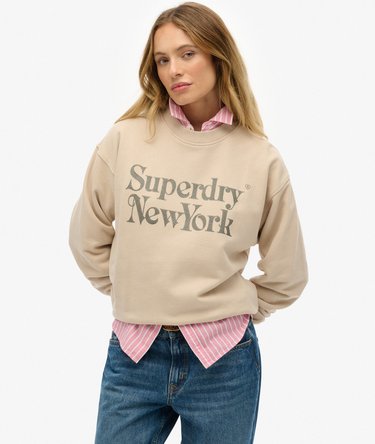 Sweatshirt Ample Col Rond Brand Mark Image 1
