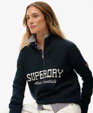 Slouchy Graphic Half Zip Jumper
