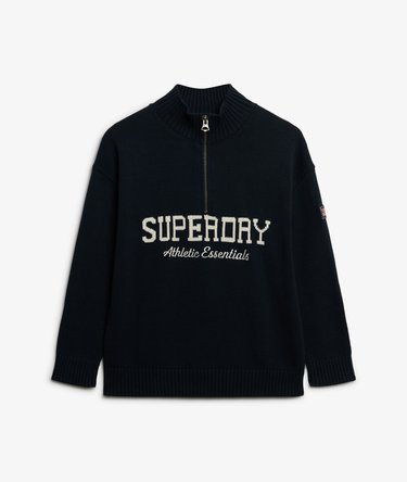Slouchy Graphic Half Zip Jumper Image 6