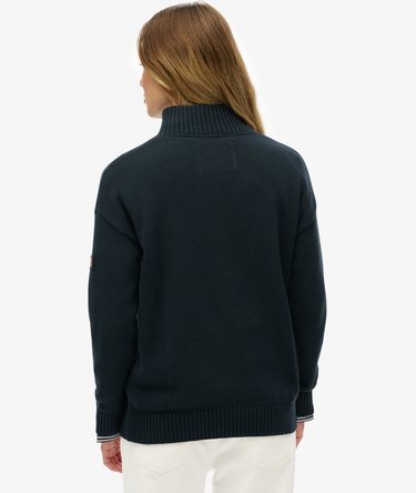 Slouchy Graphic Half Zip Jumper Image 5