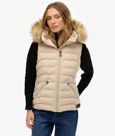 Fuji Faux Fur Hooded Gilet Image 5