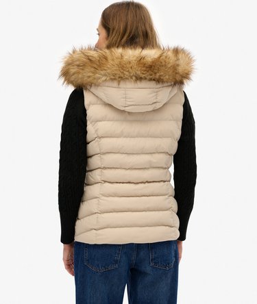 Fuji Faux Fur Hooded Gilet Image 6