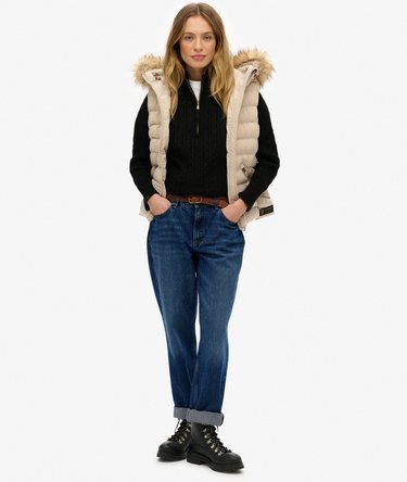 Fuji Faux Fur Hooded Gilet Image 3