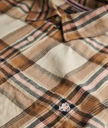 Camisa de franela a cuadros de corte boyfriend Image 6