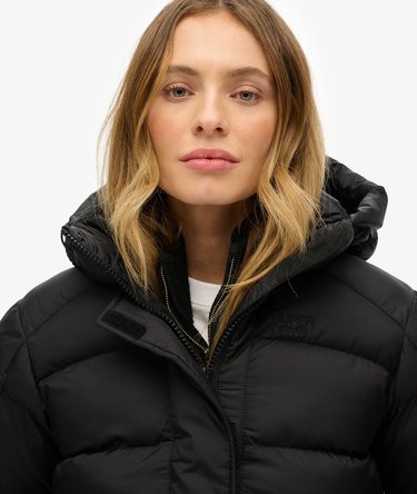 Hooded 5 Baffle Puffer Jacket Image 4