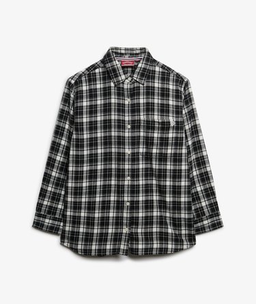 Camisa de franela a cuadros de corte boyfriend Image 7
