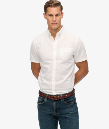 City Cotton Linen Short Sleeve Shirt Image 1