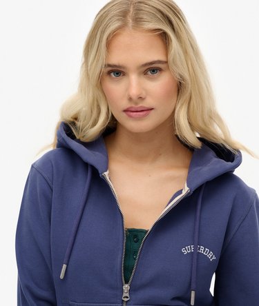 Essential Logo Cropped Zip Hoodie Image 4
