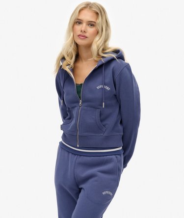 Essential Logo Cropped Zip Hoodie Image 1
