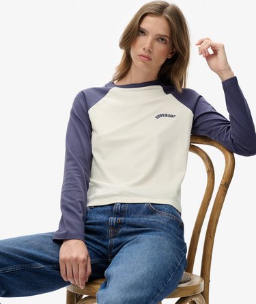 Essential Logo Long Sleeve Baseball Top Image 2