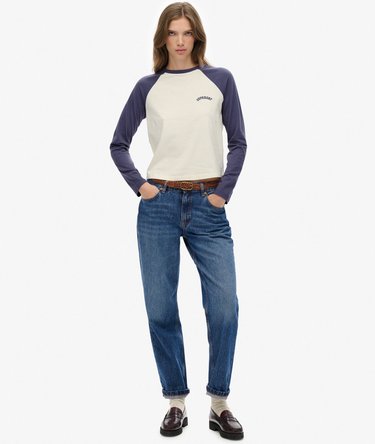 Essential Logo Long Sleeve Baseball Top Image 3