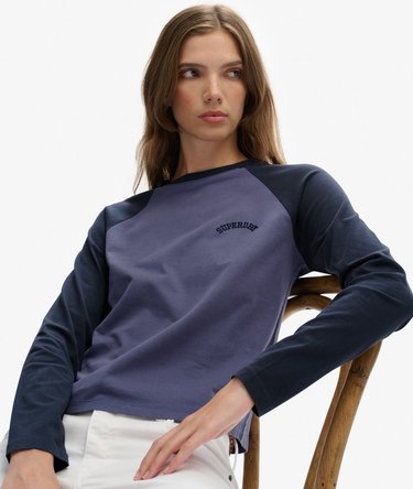 Essential Logo Long Sleeve Baseball Top Image 2