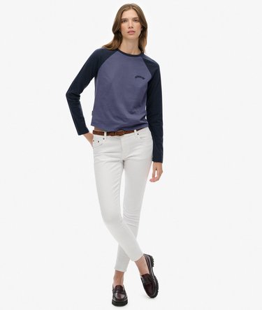 Essential Logo Long Sleeve Baseball Top Image 3