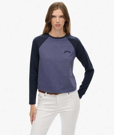 Essential Logo Long Sleeve Baseball Top Image 1