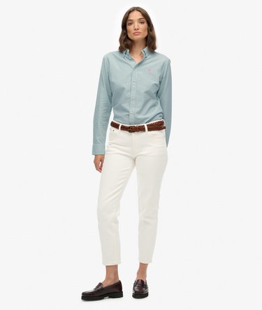 Slim Oxford Button Down Long Sleeve Shirt Image 3