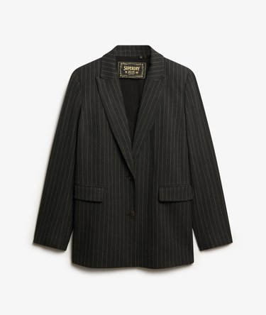 Pinstripe Boyfriend Blazer Image 8