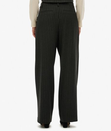Mid Rise Pinstripe Trousers Image 4