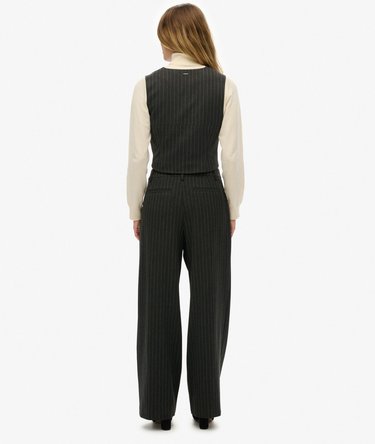 Mid Rise Pinstripe Trousers Image 5