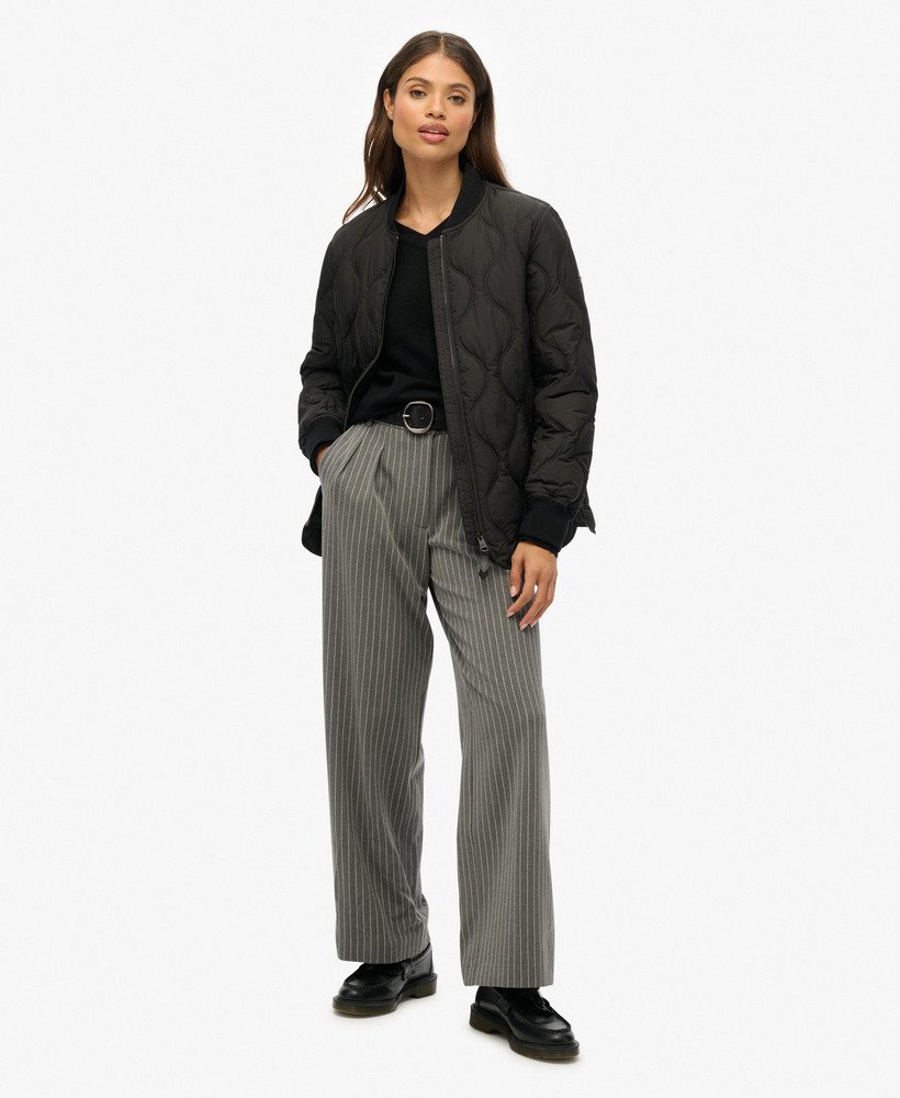 womens Short Quilted Liner Jacket in Black | Superdry US