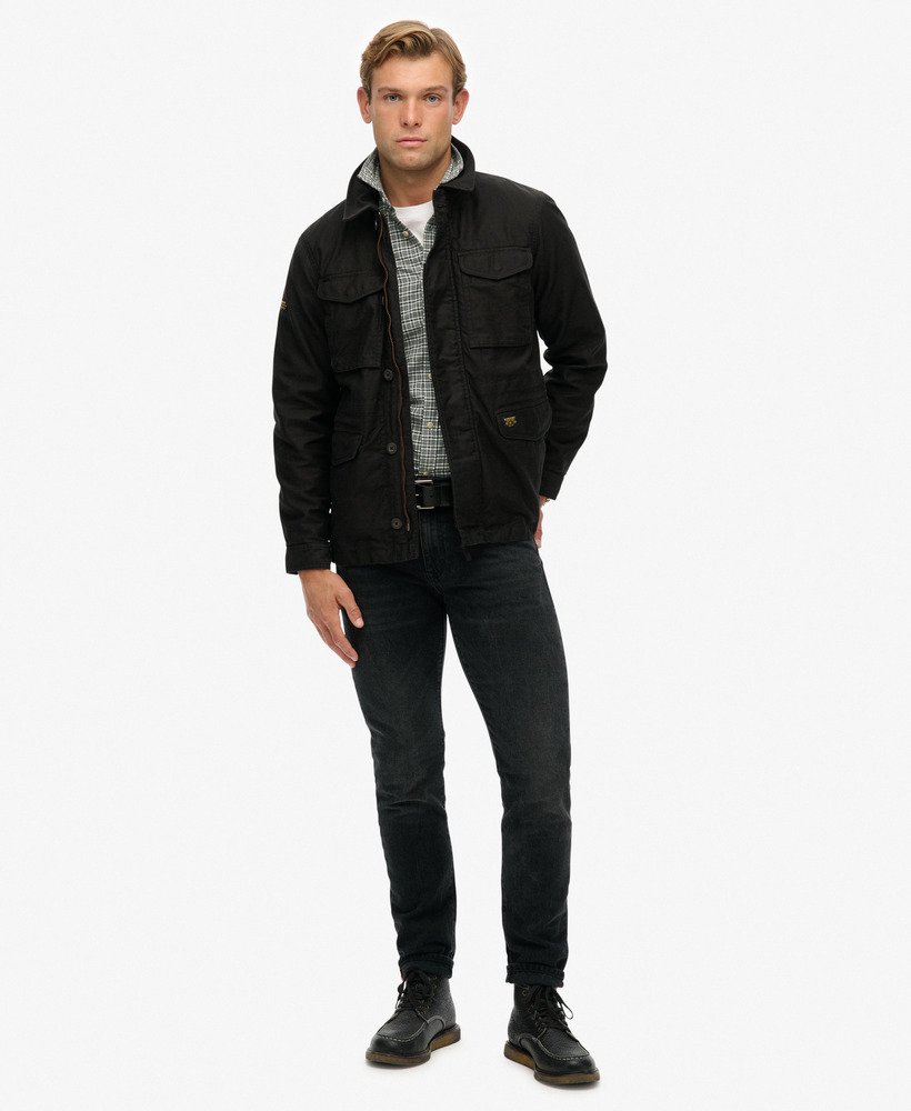 mens Collared M65 Jacket in JET BLACK | Superdry US