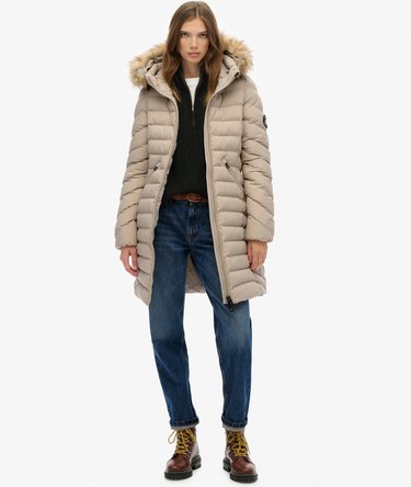 Fuji Faux Fur Hood Mid Length Image 3