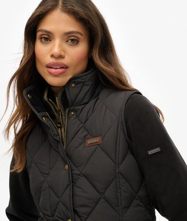 Cord Trimmed Liner Gilet Image 4