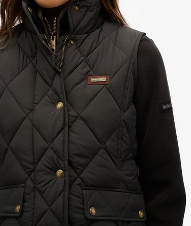 Cord Trimmed Liner Gilet Image 2