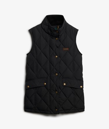 Cord Trimmed Liner Gilet Image 8