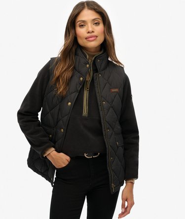 Cord Trimmed Liner Gilet Image 1