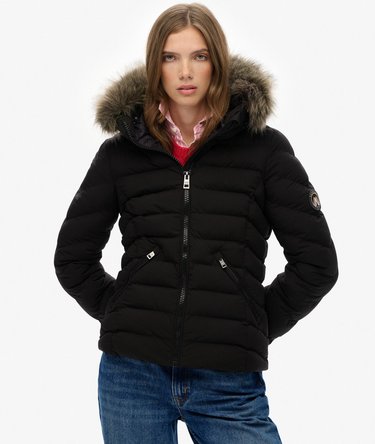 Fuji Faux Fur Hood Padded Jacket Image 5