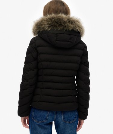Fuji Faux Fur Hood Padded Jacket Image 6