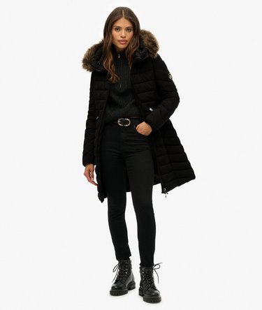 Fuji Faux Fur Hood Mid Length Image 3