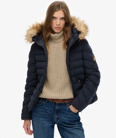 Fuji Faux Fur Hood Padded Jacket Image 1