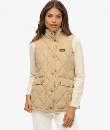 Cord Trimmed Liner Gilet Image 5