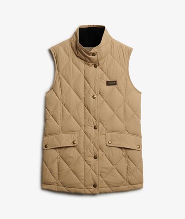 Cord Trimmed Liner Gilet Image 8