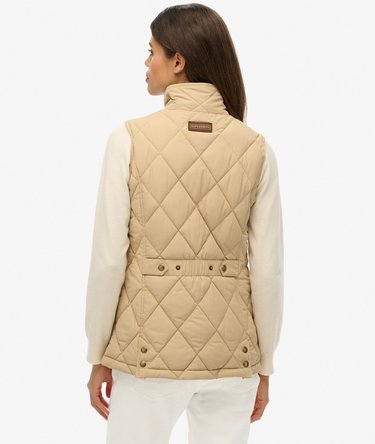 Cord Trimmed Liner Gilet Image 6