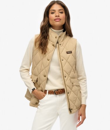 Cord Trimmed Liner Gilet Image 1