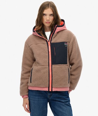 Vintage Hooded Sherpa Jacket Image 5